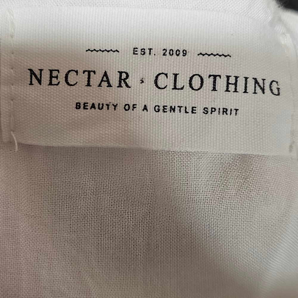 Nectar White Swiss Dot Lace Trim Slip Dress Lined Size Med - Picture 4 of 6